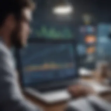 Data Analysis for Investment Insights Investor analyzing data on a laptop