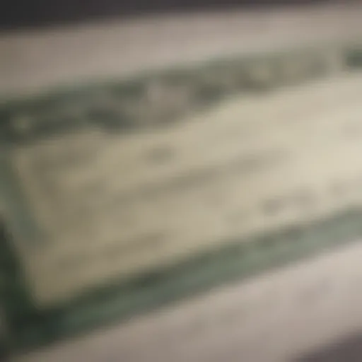 Illustration of a bank check highlighting its features