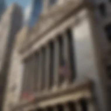 Facade of the New York Stock Exchange The iconic facade of the New York Stock Exchange